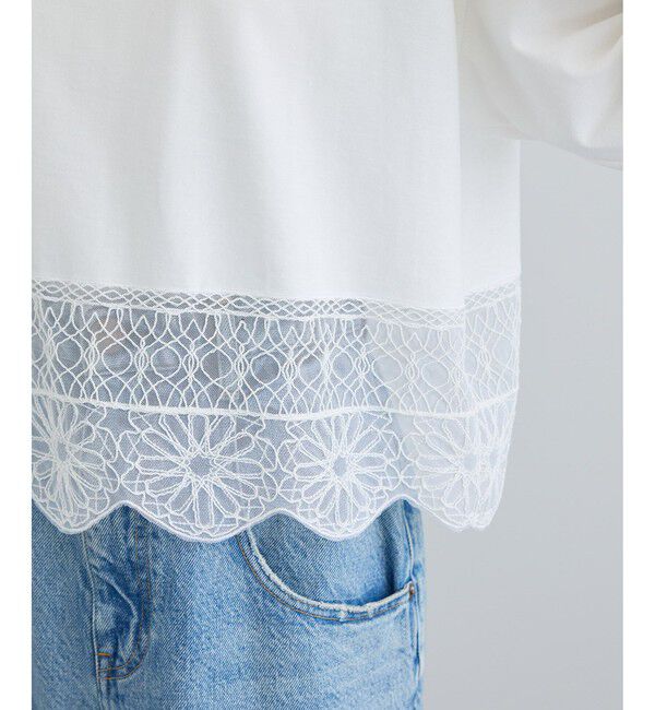 SALON adam et rope'「アラベスクスカラップTシャツ」|Tシャツ・カットソー|