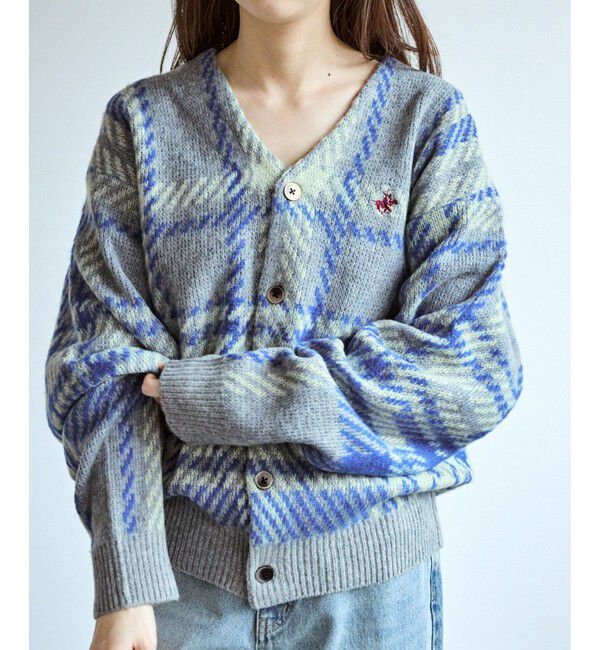 Rope&rsquo;Picnic「【BEVERLY HILLS POLO CLUB/ビバリーヒルズポロクラブ】モヘヤタッチカーディガン」|カーディガン|グレー(07)