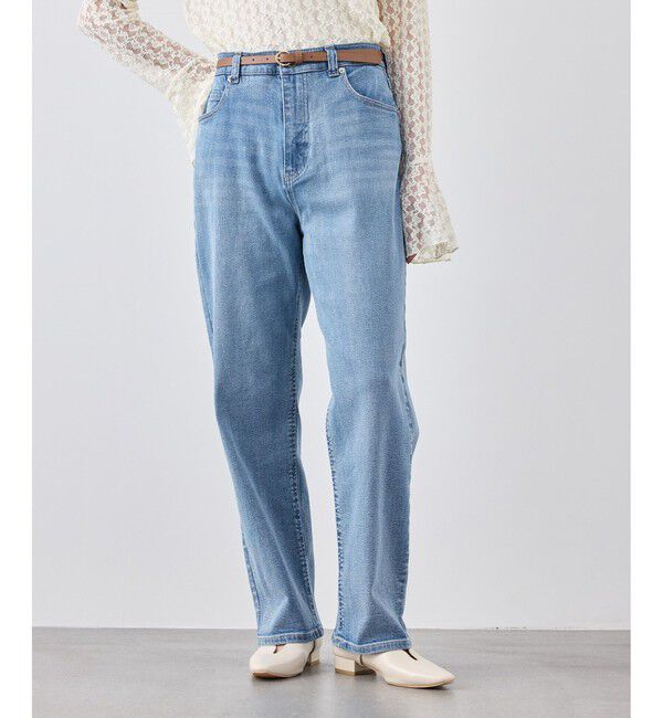 Rope&rsquo;Picnic「ウエストシェイプハイライズマムジーンズ」|デニム|