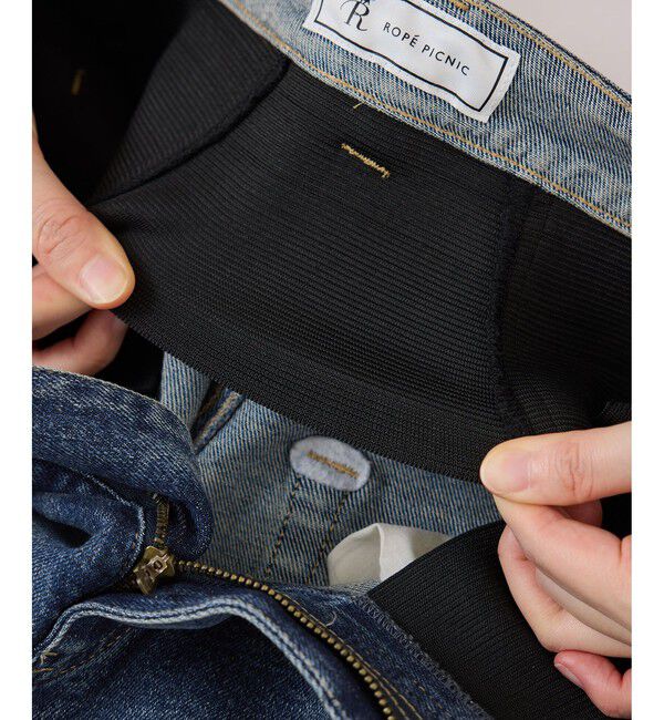 Rope&rsquo;Picnic「ウエストシェイプハイライズマムジーンズ」|デニム|