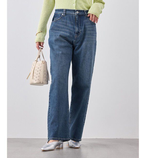 Rope&rsquo;Picnic「ウエストシェイプハイライズマムジーンズ」|デニム|