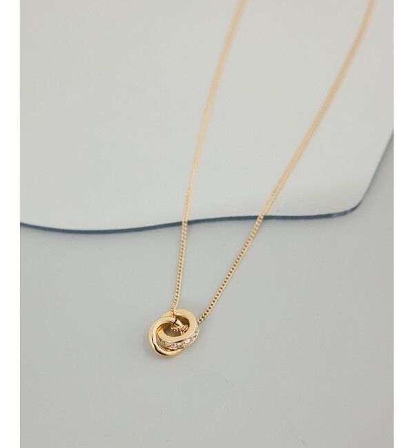 ROPE PICNIC PASSAGE「ダブルリングショートネックレス」|ネックレス|ゴールド(90)