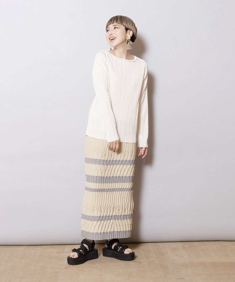  「ピンタックTシャツ」|Tシャツ・カットソー|