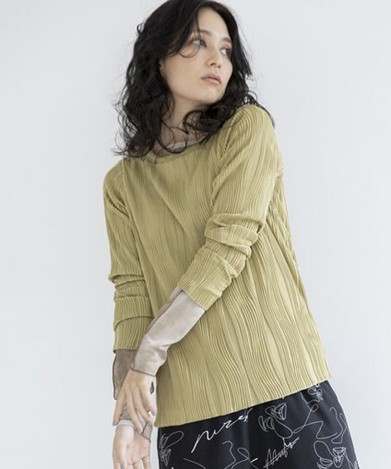  「ピンタックTシャツ」|Tシャツ・カットソー|L.GREEN