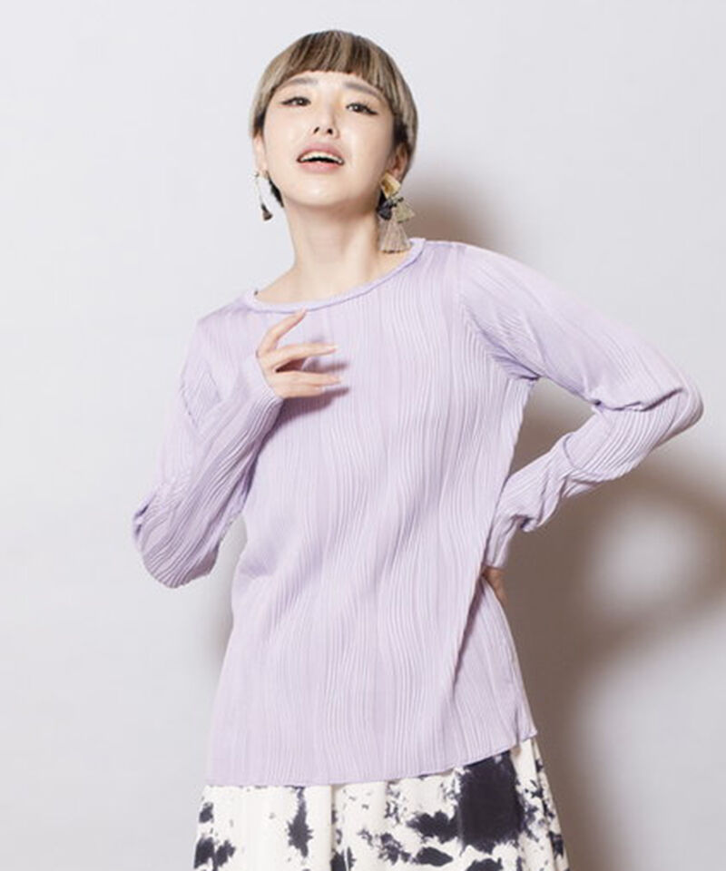  「ピンタックTシャツ」|Tシャツ・カットソー|L .PURPLE