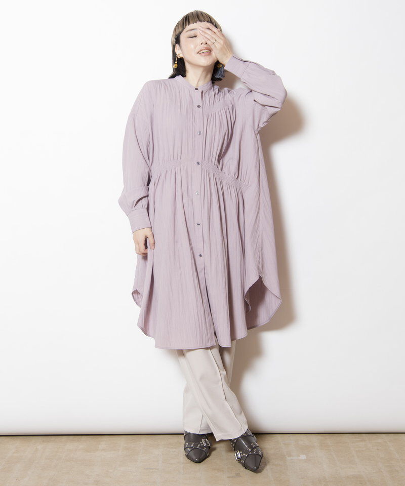  「シャーリングロングブラウス」|シャツ・ブラウス|