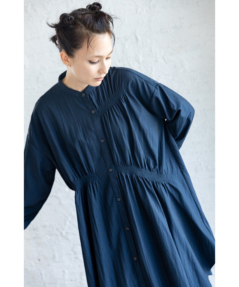  「シャーリングロングブラウス」|シャツ・ブラウス|