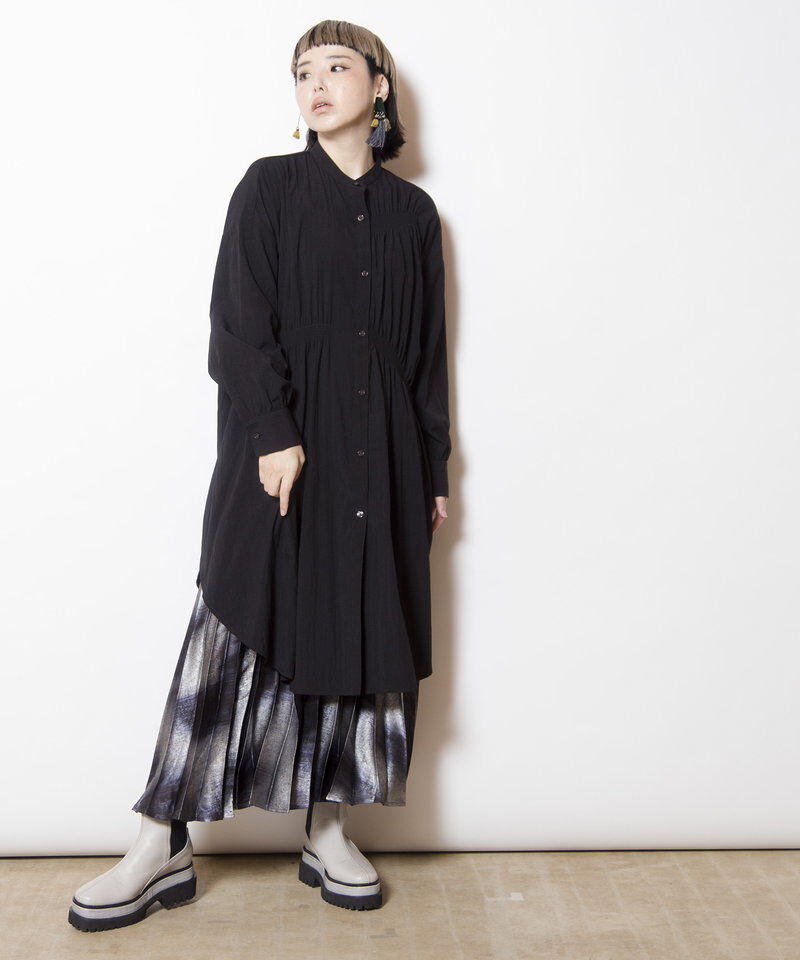  「シャーリングロングブラウス」|シャツ・ブラウス|