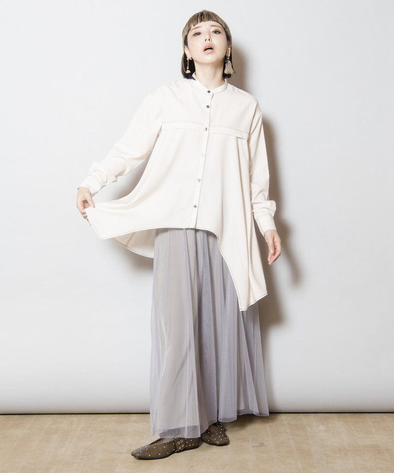  「アシンメトリーフレアーブラウス」|シャツ・ブラウス|