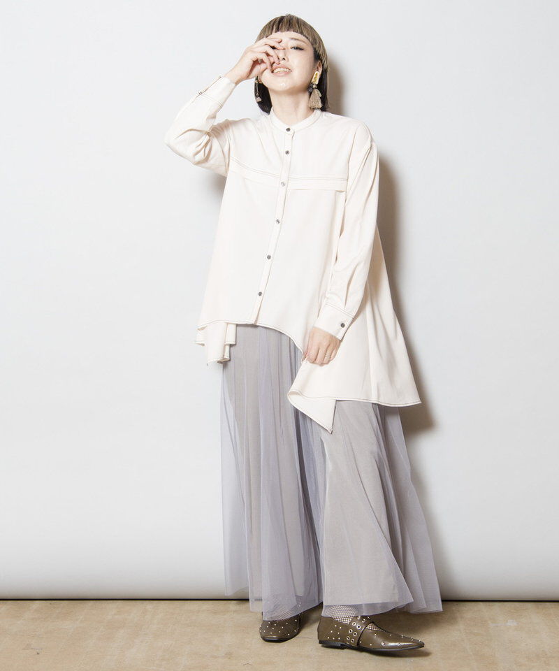  「アシンメトリーフレアーブラウス」|シャツ・ブラウス|