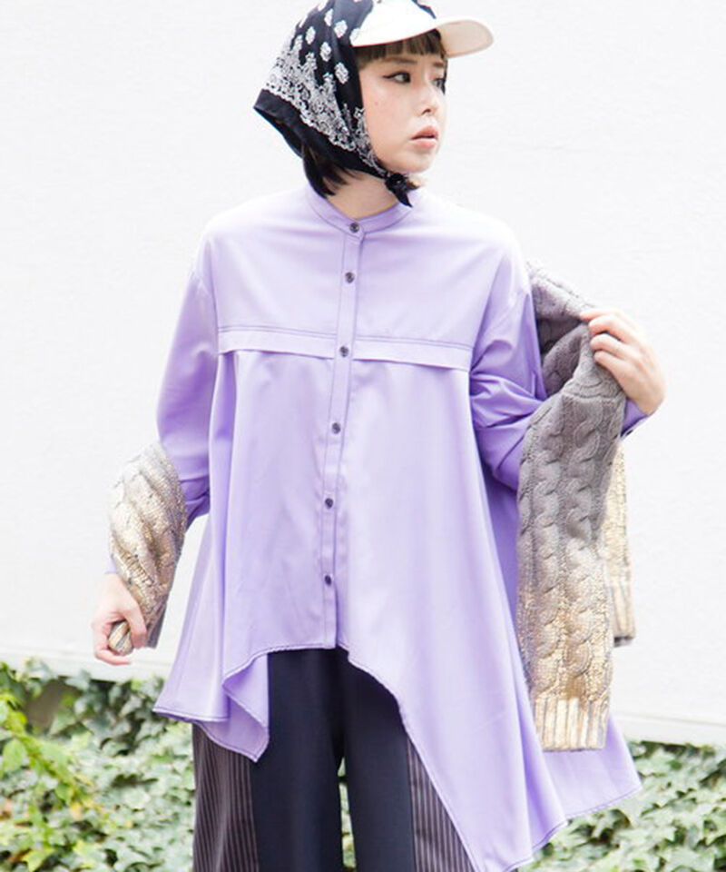  「アシンメトリーフレアーブラウス」|シャツ・ブラウス|L .PURPLE