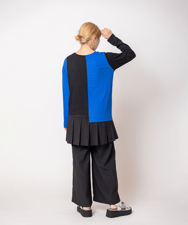  「2WAY配色テレコプルオーバー」|Tシャツ・カットソー|