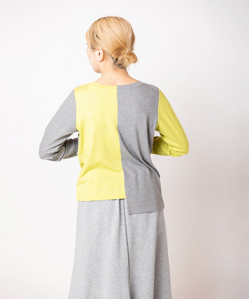  「2WAY配色テレコプルオーバー」|Tシャツ・カットソー|