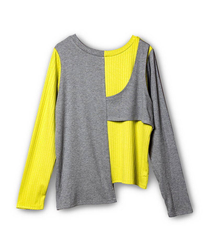  「2WAY配色テレコプルオーバー」|Tシャツ・カットソー|