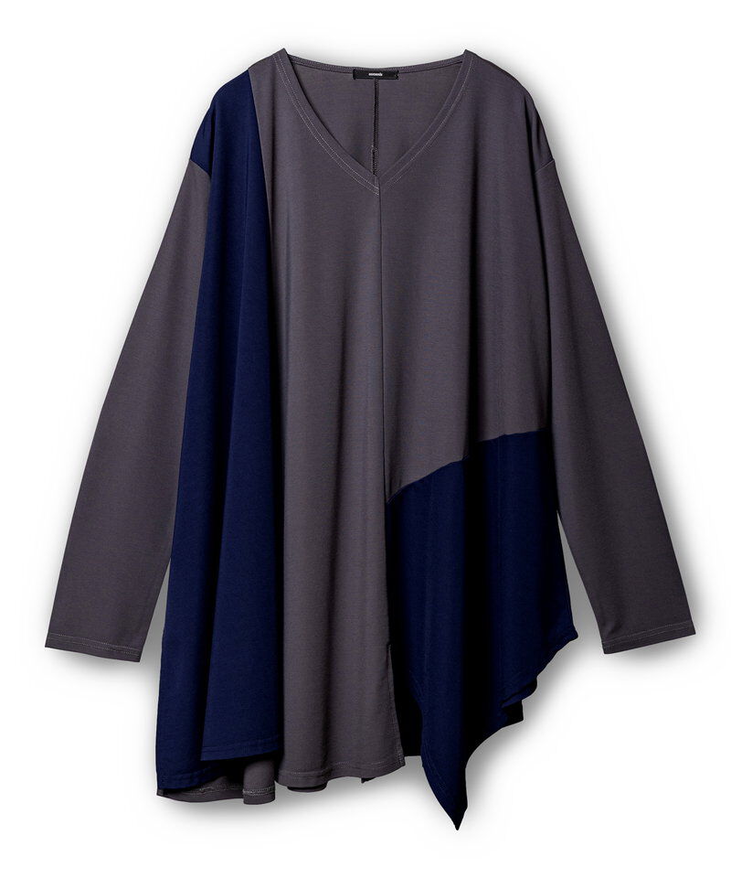  「アシンメトリー切替フレアープルオーバー」|Tシャツ・カットソー|