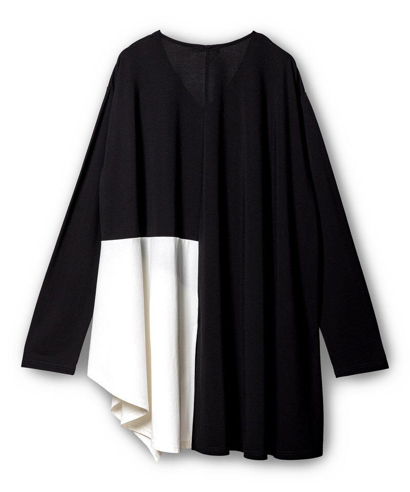  「アシンメトリー切替フレアープルオーバー」|Tシャツ・カットソー|