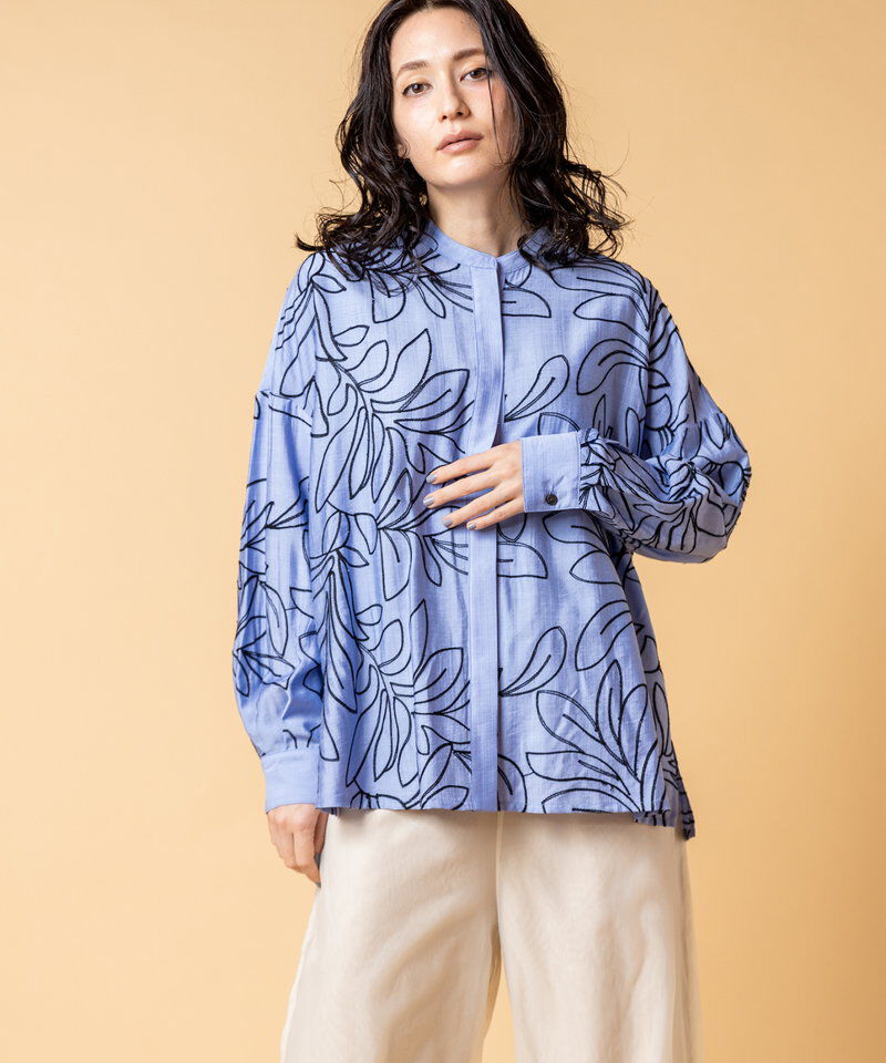  「エンブロイダリー比翼シャツ」|シャツ・ブラウス|