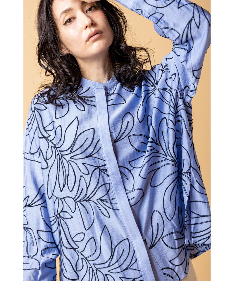  「エンブロイダリー比翼シャツ」|シャツ・ブラウス|