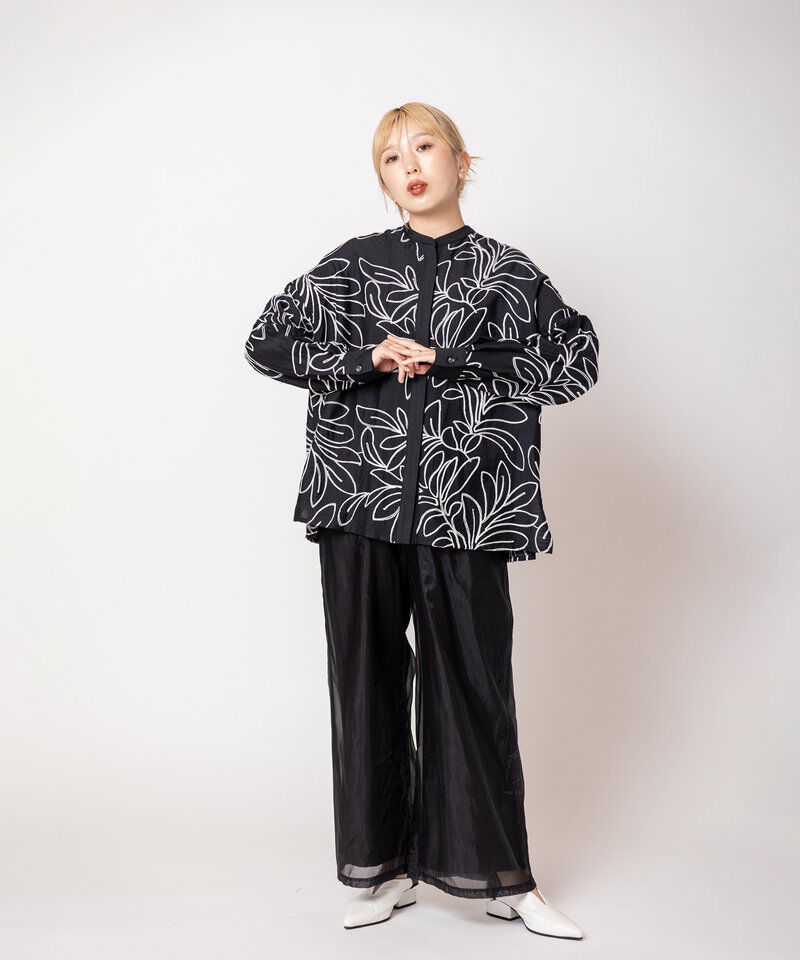  「エンブロイダリー比翼シャツ」|シャツ・ブラウス|