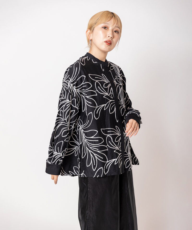  「エンブロイダリー比翼シャツ」|シャツ・ブラウス|