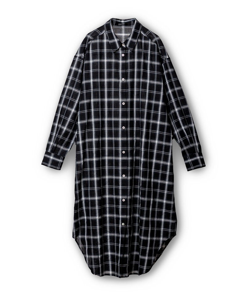  「2WAYチェックロングシャツブラウス」|シャツ・ブラウス|