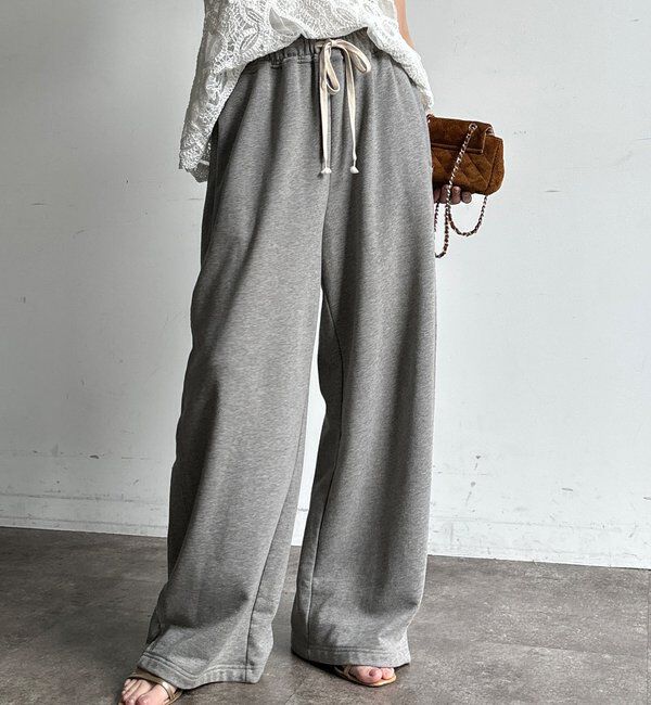  「ドロストスウェットパンツ」|チノ|グレー