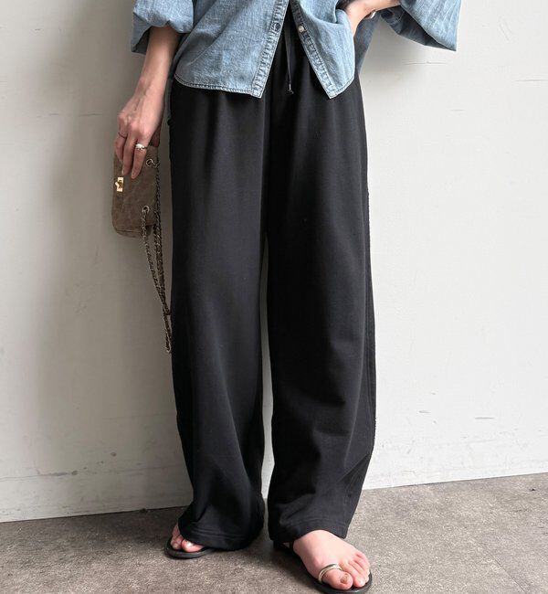  「ドロストスウェットパンツ」|チノ|ブラック