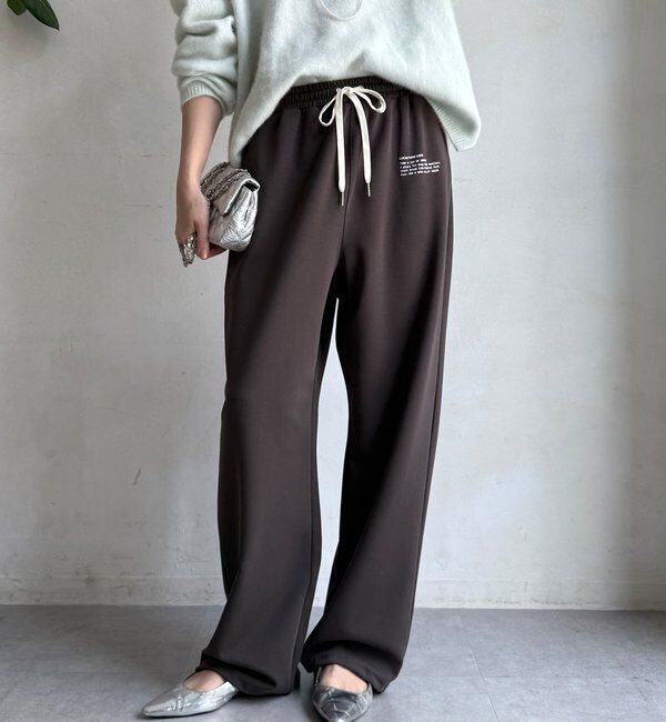  「【WEB限定】ロゴトラックパンツ」|チノ|チャコールグレー