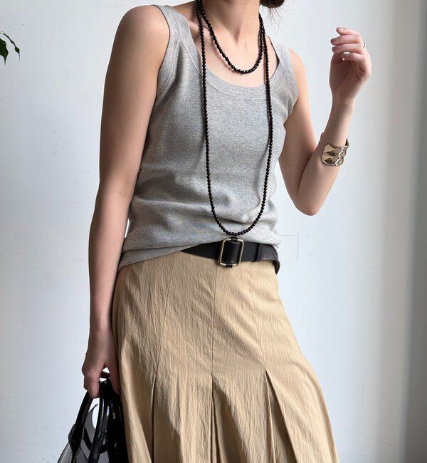  「ハイツイストニットタンク」|ニット・セーター|グレー