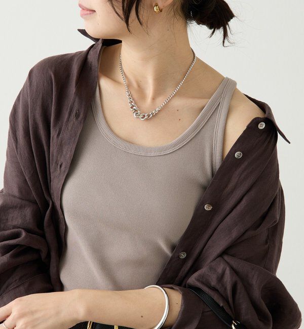  「【レイヤードスタイルに◎】ミニマルテレコタンク」|キャミソール|