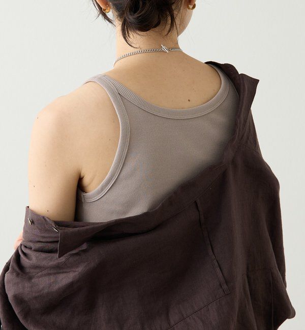  「【レイヤードスタイルに◎】ミニマルテレコタンク」|キャミソール|