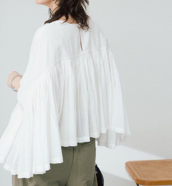  「予約【着映え】ギャザーボリュームブラウス」|シャツ・ブラウス|オフホワイト