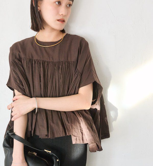  「予約【着映え】ギャザーボリュームブラウス」|シャツ・ブラウス|
