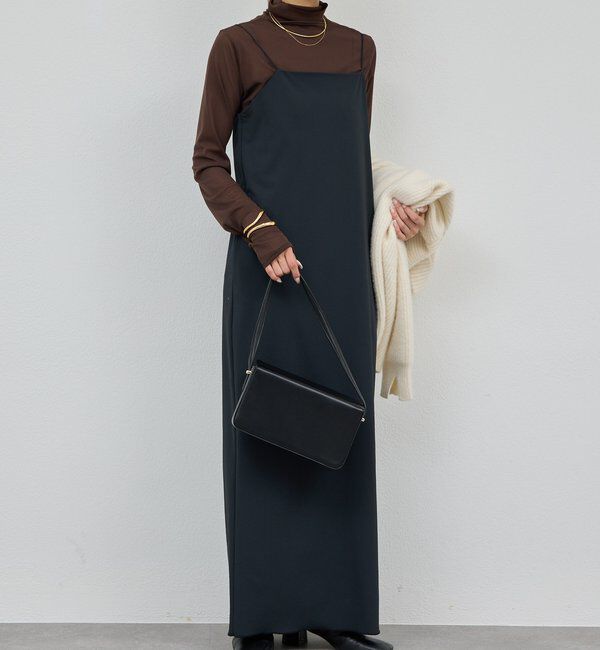  「【3サイズ展開】ストレッチマキシキャミワンピース」|ワンピース|