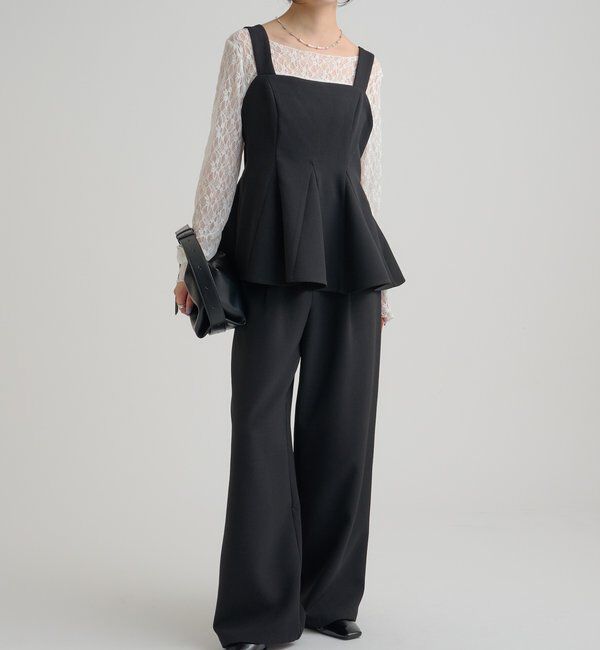  「ツイードペプラムビスチェSETUP」|その他|ブラック