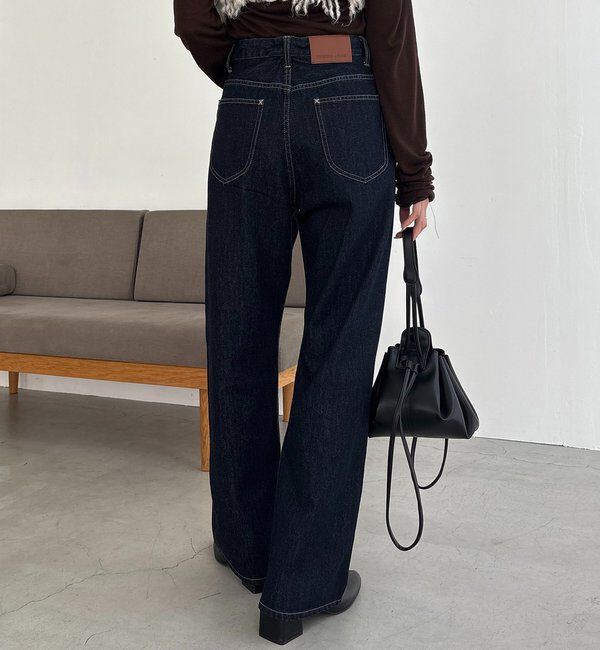  「【コラボ限定カラー/ホワイト・ベージュ】13ozハイウエストストレートデニム」|デニム|