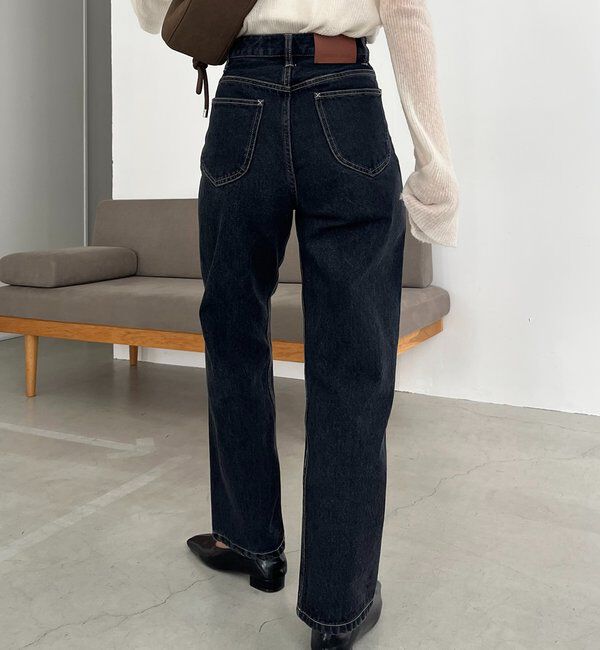  「【コラボ限定カラー/ホワイト・ベージュ】13ozハイウエストストレートデニム」|デニム|