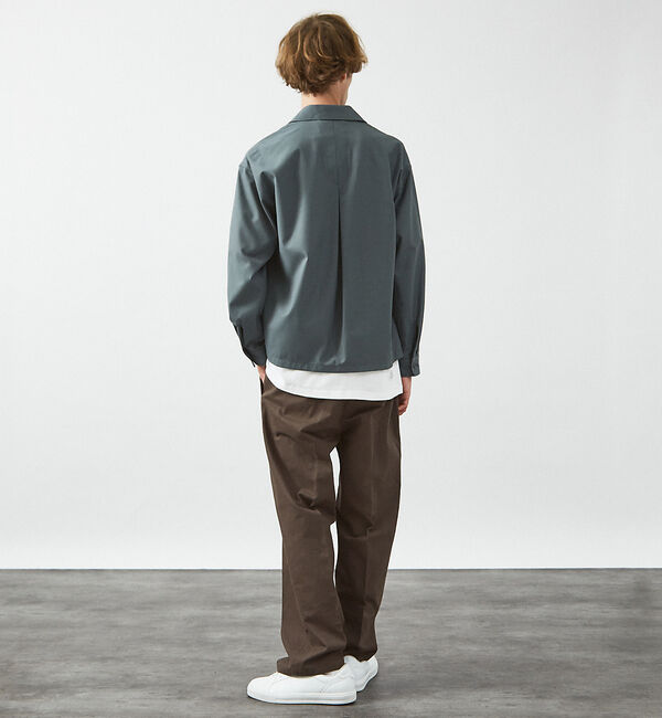 ABAHOUSE「インバーテッドプリーツ シャツブルゾン」|ブルゾン・スタジャン|