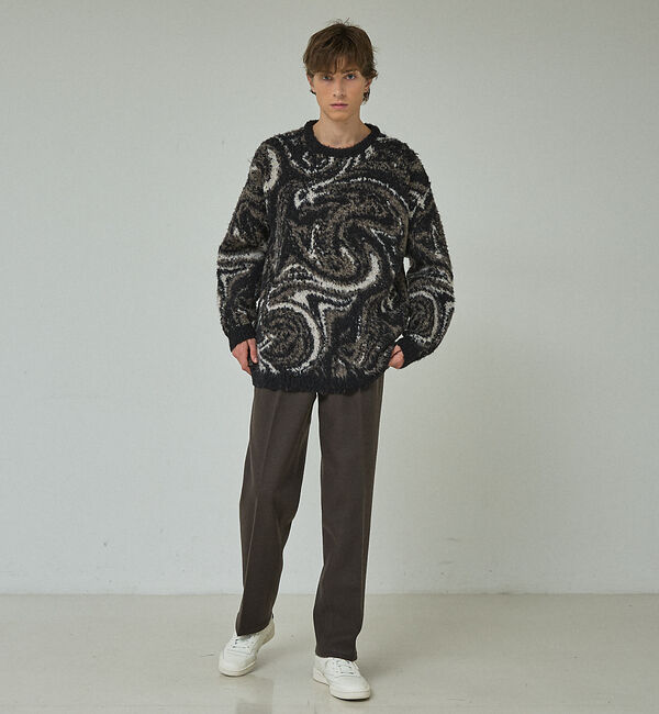 ABAHOUSE「ループシャギー マーブル グラデーションニット」|ニット・セーター|