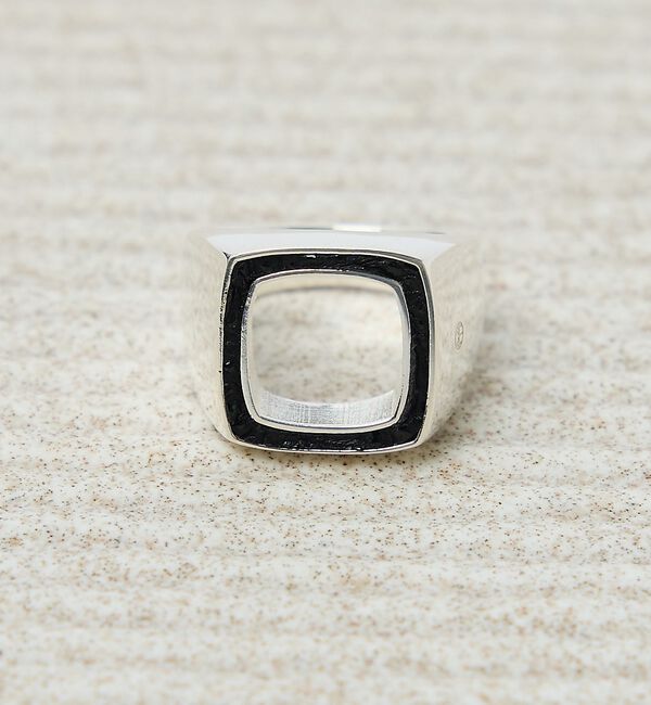 ABAHOUSE「【UNISEX】CUSHION FRAME RING / クッションフレーム リ」|リング|シルバー