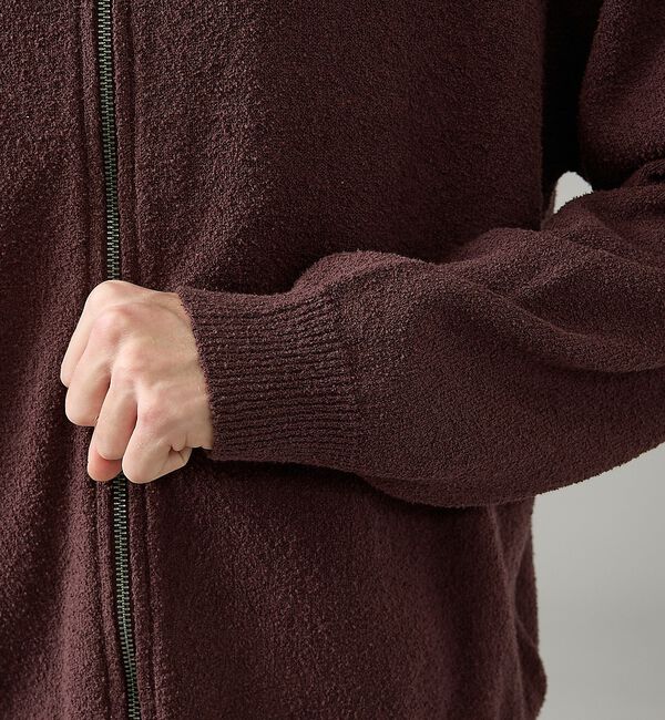 ABAHOUSE「コットンブークレー ダブルZIP ニットブルゾン / クルーカーディガン」|カーディガン|