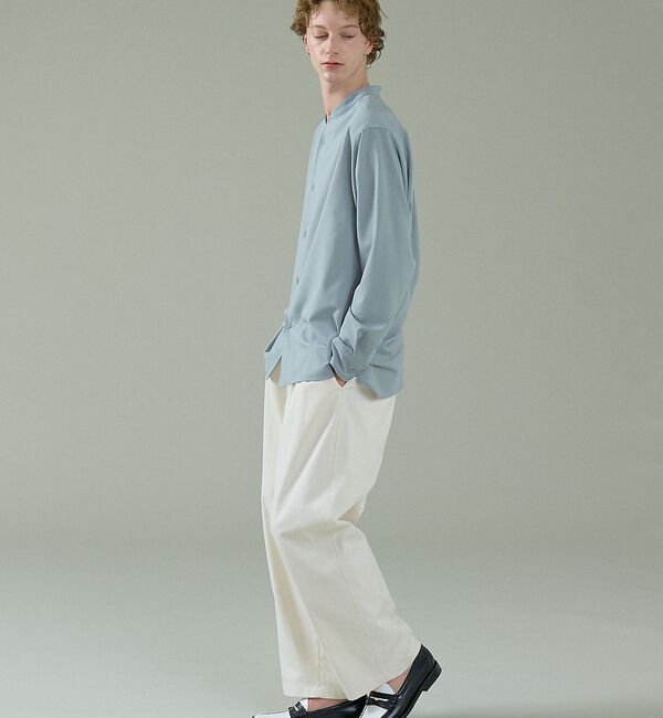 ABAHOUSE「Vネック スキッパーシャツ / バンドカラー」|シャツ・ブラウス|