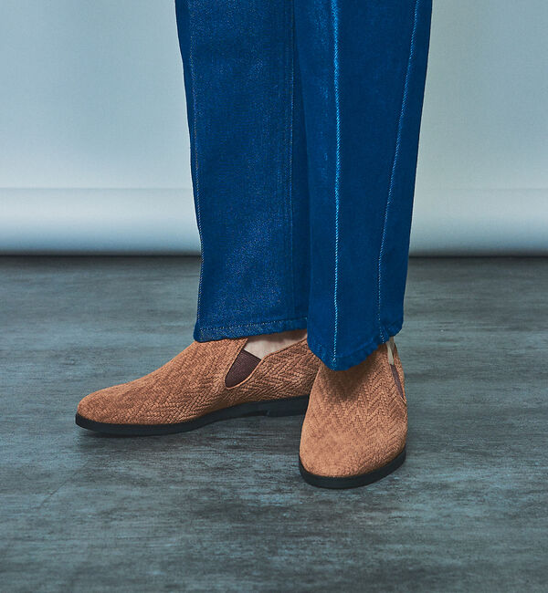 alfredoBANNISTER「【定番木型】メッシュ型押し / サイドゴア レザースリッポン」|その他|