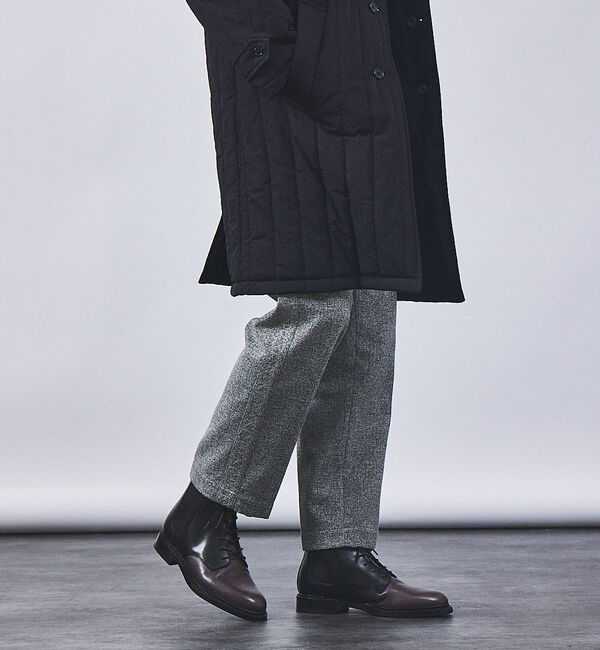 alfredoBANNISTER「グッドイヤー製法 レースアップ サイドゴア 6ホール プレーントゥ ダービー ブ」|ショートブーツ|