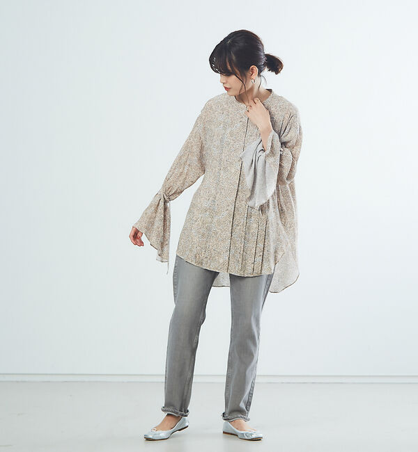 Rouge vif「フラワーボリュームスリーブブラウス」|シャツ・ブラウス|