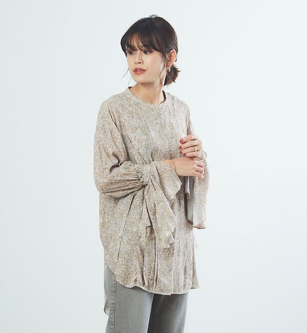 Rouge vif「フラワーボリュームスリーブブラウス」|シャツ・ブラウス|