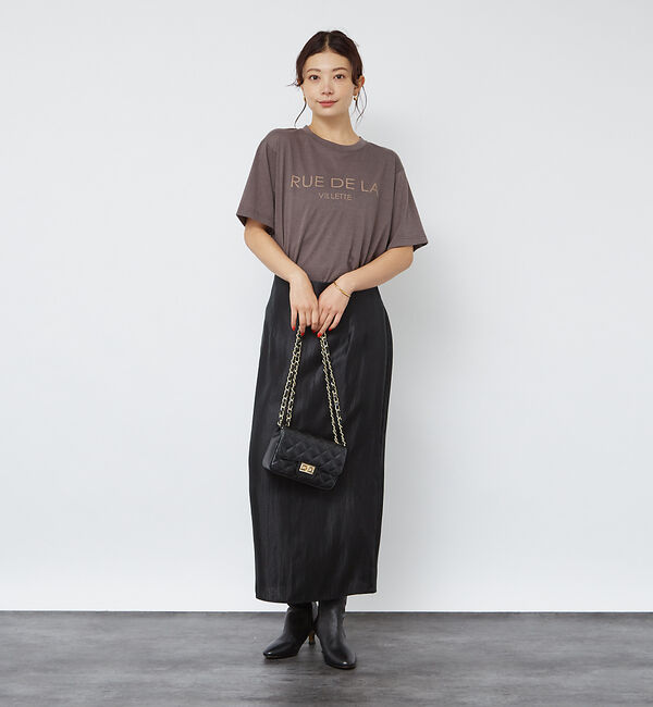 Rouge vif「【3サイズ展開】ソフトグリッターＩラインスカート」|スカート|