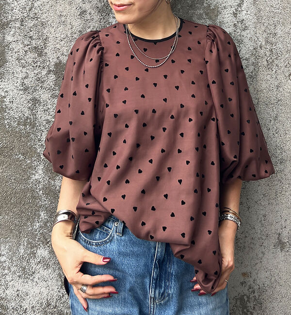 Rouge vif「ハートフロッキーブラウス」|シャツ・ブラウス|