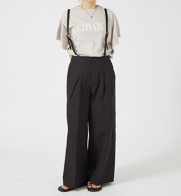 Rouge vif「サスペンダーワイドタックパンツ」|その他|