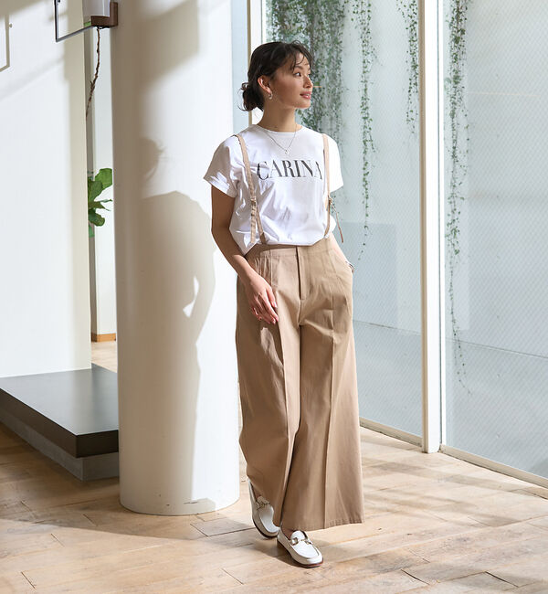 Rouge vif「サスペンダーワイドタックパンツ」|その他|